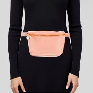 Clare V. Leather Fanny Pack Belt Bag in pink